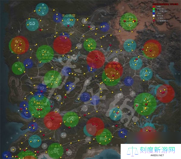 武侠乂手游地图资源分布图 武侠乂手游地图资源刷新点介绍