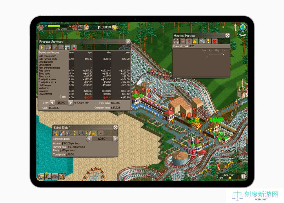 苹果 Apple Arcade 新增 《过山车大亨》等经典游戏