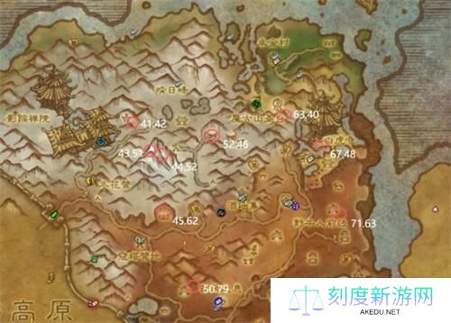 魔兽世界潘达利亚文物位置