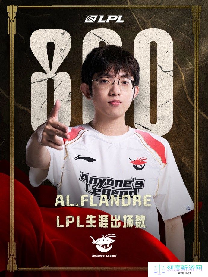 老骥伏枥！里程碑：Flandre达成LPL800出场成就