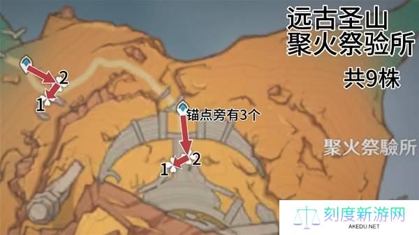 原神全部云岩裂叶采集路线图一览