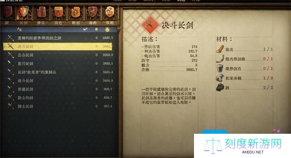 天国拯救2全强力武器图纸获取方法