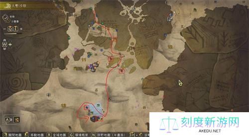 怪物猎人荒野天堑沙原快速采集路线